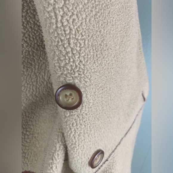 Mack & Co - Red Buffalo Plaid Fleece Double Breasted Pea Coat - Girls 6x - Picture 8 of 8